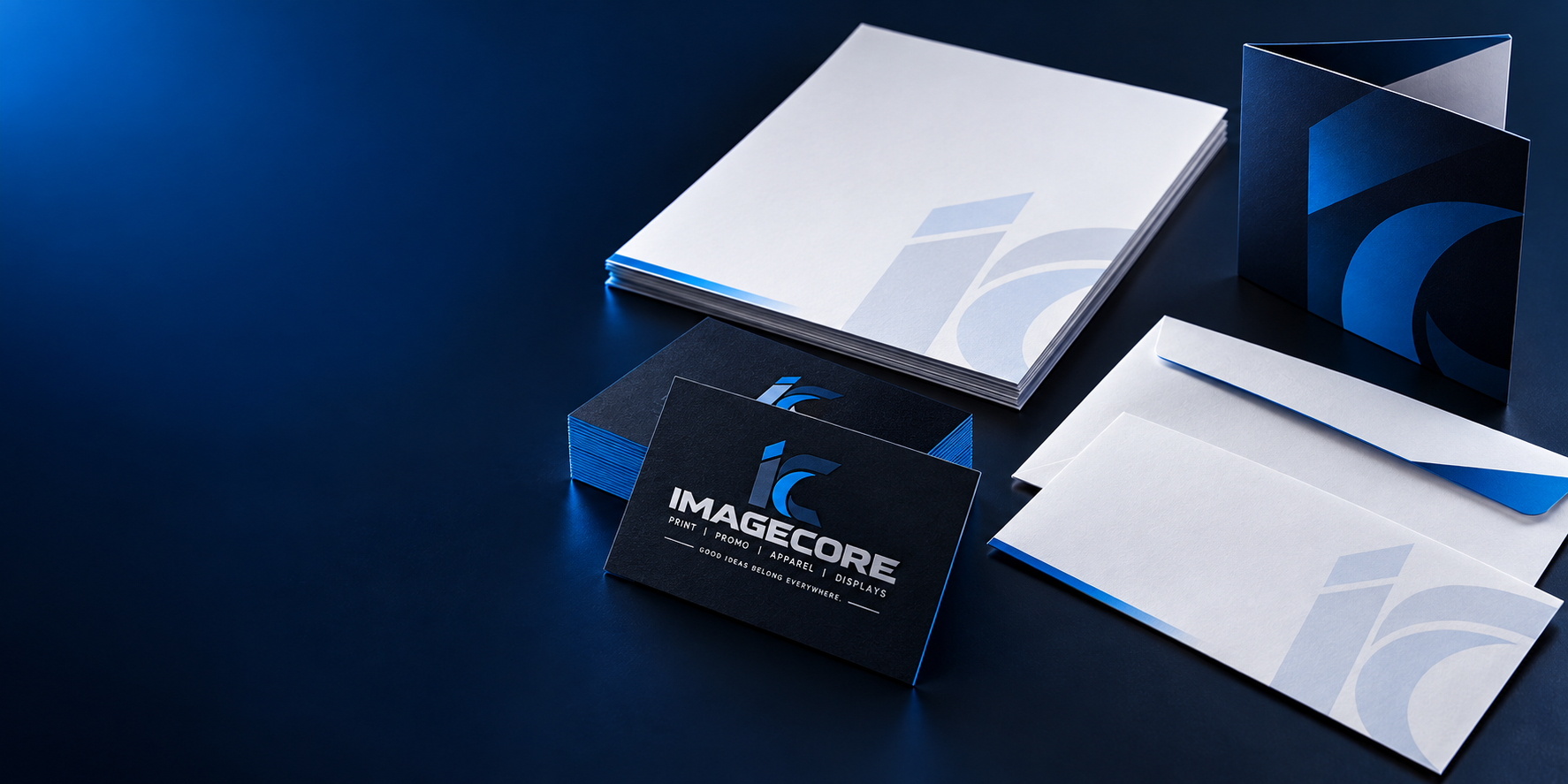ImageCore branded business cards and commercial print